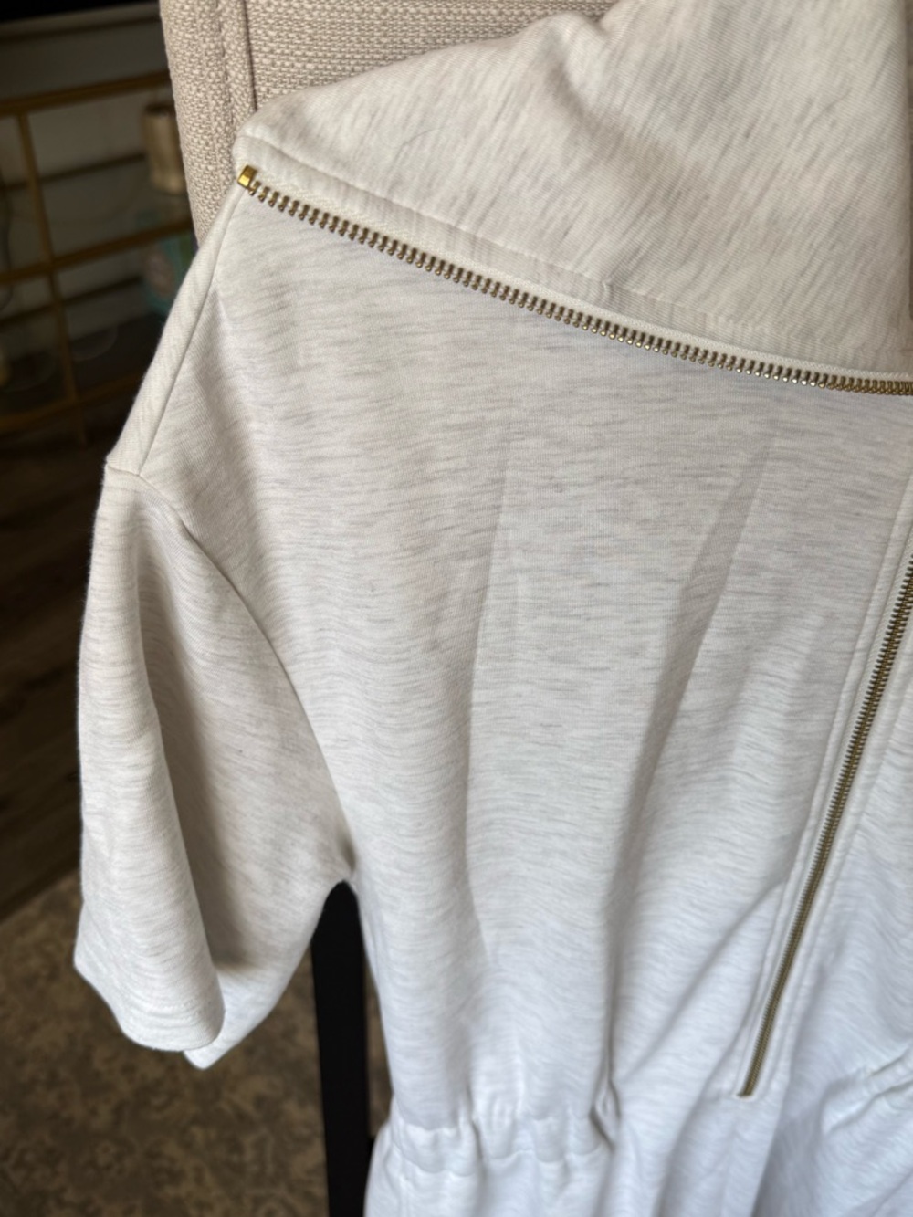 VARLEY Caldwell Half-Zip Romper Gold Zip Playsuit, M, EUC - Picture 5 of 10